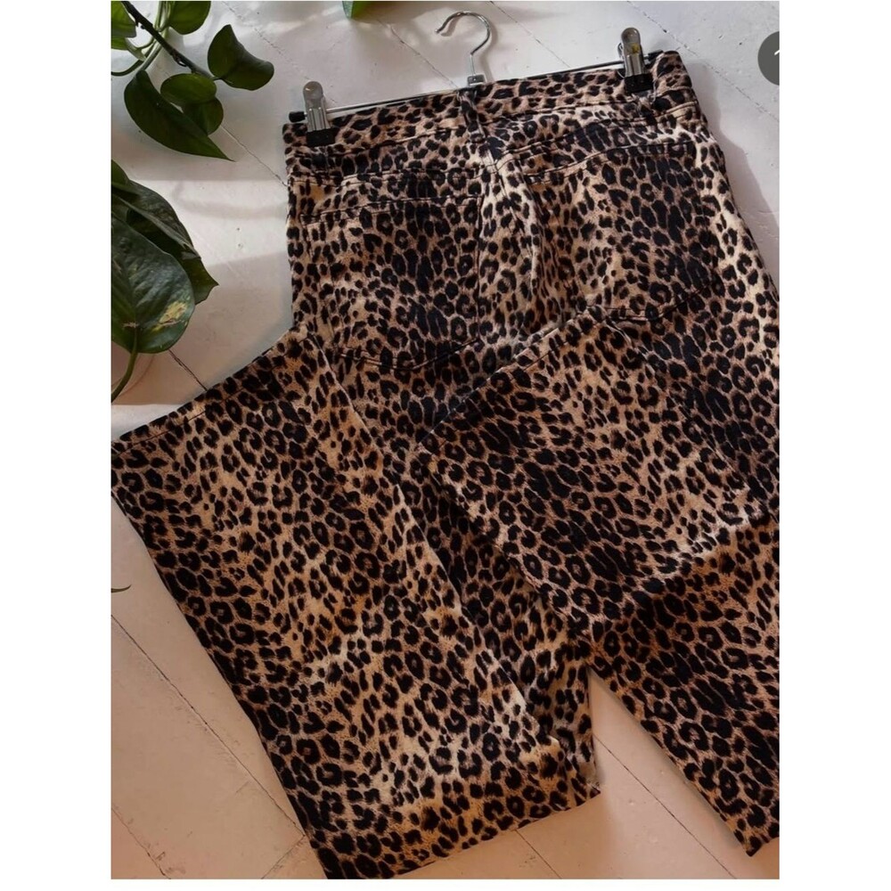 White House Black Market Leopard Print Pants - Brown & Black